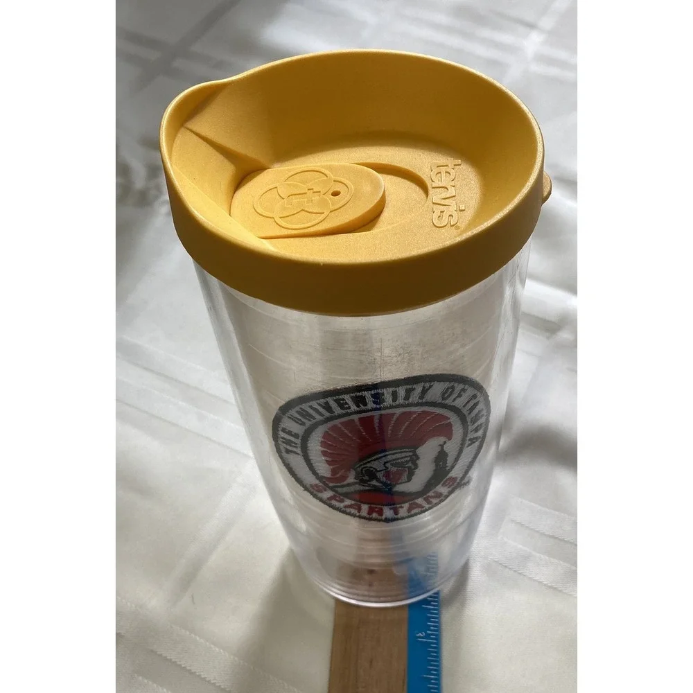 Tervis 16oz‎ University of Tampa Spartans Tumbler Yellow Lid Insulated Cup